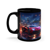11oz Black Mug, Personalized red Lamborghini stylish designer coffee tea cup great for sports car lover The Aurora Touch