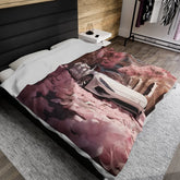 Velveteen Plush Blanket, White Lamborghini Valentines lover soft shade of pink stylish winter warm cozy couch bed throw great for wifey The Aurora Touch