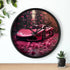 Wall Clock, Hot Pink Lamborghini modern stylish wall art room decor great gift for car lover The Aurora Touch