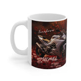 Ceramic Mug 11oz, Personalized Ducati motorcycle stylish BPA lead free coffee  tea beverage drinking ceramic cup for Bike lover and ryder. The Aurora Touch