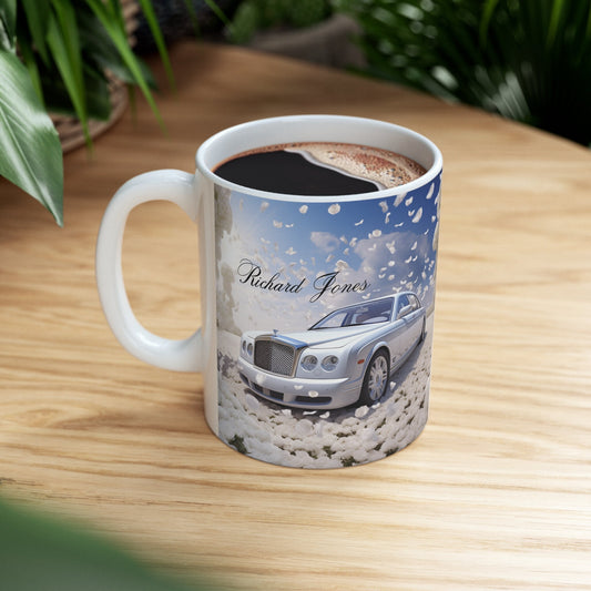 Ceramic Mug 11oz, Personalized Coffee & Tea Mug, Rolls Royce Car Design Mug, Fancy Vehicle items, Sophisticated Valentine gift