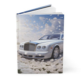Hardcover Journal Matte, White Rolls Royce, Personal writing book, designer notebook,Daily Journal, Daily Dairy, Screenwriter Journal The Aurora Touch