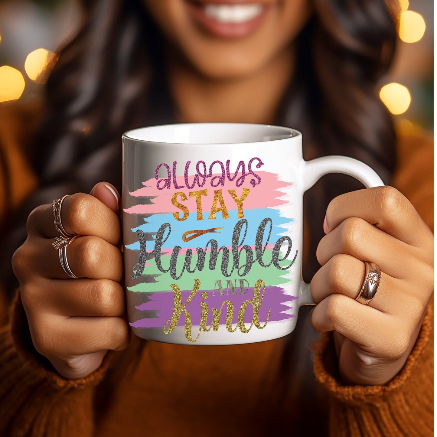 Ceramic Mug 11oz, Inspirational Coffee Mug, Positive Message Tea Mug, Colorful drinking mug, Valentines gift idea, gift for Colleague