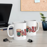 Ceramic Mug 11oz, Valentines Coffee Mug, special valentine gift, Cowboy girl mug, Horse lover gift, Country Girl, Gift for her The Aurora Touch