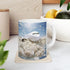 Ceramic Mug 11oz, White Jet floral luxury design portrait art jet-setter fancy pilot stewardess beverage mug gift The Aurora Touch
