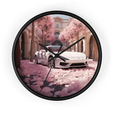 Wall Clock, White Lamborghini Design, Exotic Car Portrait, Perfect Valentines gift, Significant other gift, Sweet 16 Bday gift, Office Clock