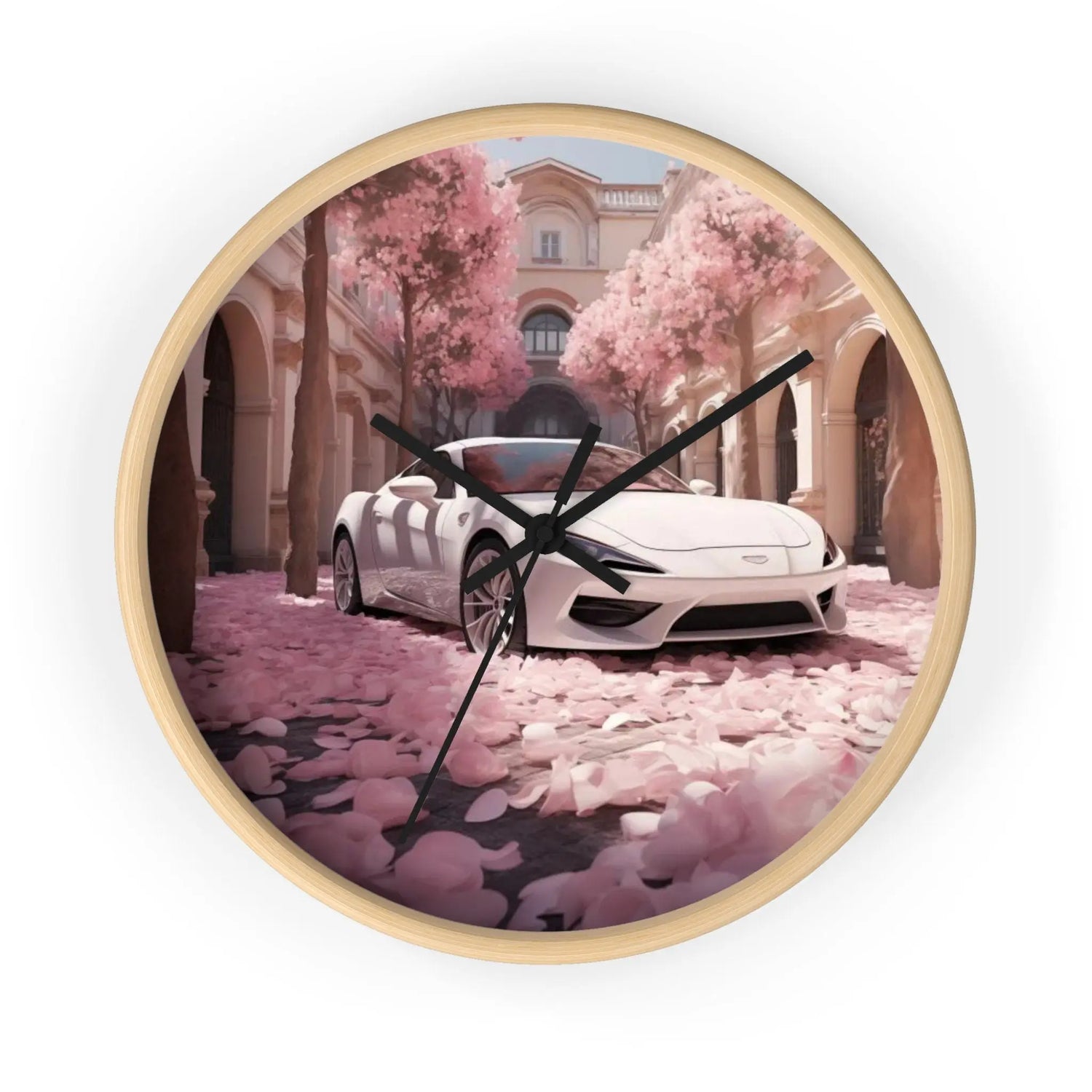 Wall Clock, White Lamborghini Design, Exotic Car Portrait, Perfect Valentines gift, Significant other gift, Sweet 16 Bday gift, Office Clock