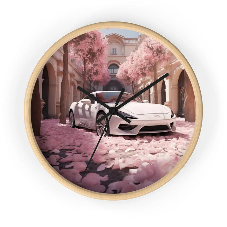 Wall Clock, White Lamborghini Design, Exotic Car Portrait, Perfect Valentines gift, Significant other gift, Sweet 16 Bday gift, Office Clock