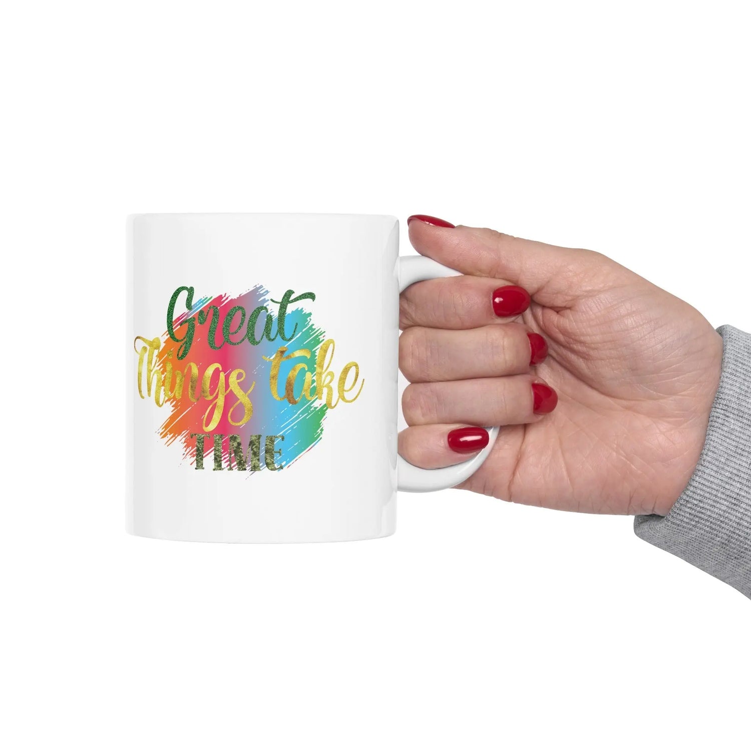 Ceramic Mug 11oz, Inspirational message Mug, Positive sublimation gift, Trendy Coffee Mug, Positive Kitchenware, College Student gift