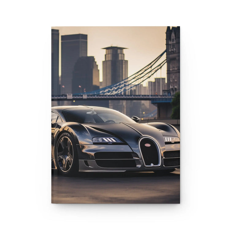 Hardcover Journal Matte, Black Bugatti designed Notebook, story teller note taking journal, college student notebook, Classy unique workbook