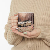 Ceramic Mug 11oz, Personalized Valentine gift, creme Ferrari portrait, sophisticated stylish mug, gift for sweetheart, Classy Coffee Cup The Aurora Touch