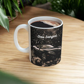 Ceramic Mug 11oz, Personalized Black Coffee Mug, Luxury Car Design, Upscale fancy mug, Valentine gift, Son Bday gift, Entrepreneur gift The Aurora Touch