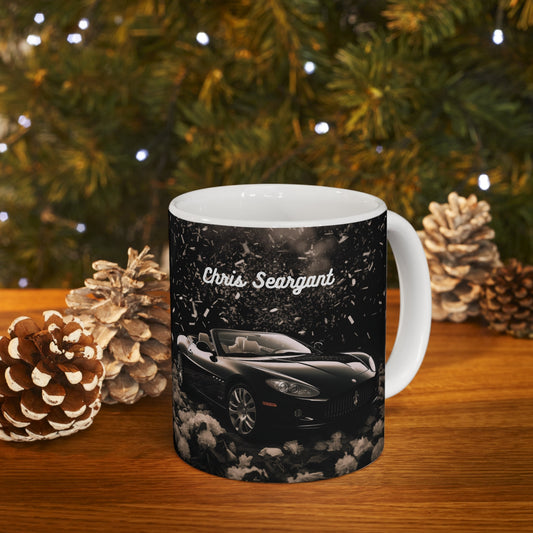 Ceramic Mug 11oz, Personalized Black Coffee Mug, Luxury Car Design, Upscale fancy mug, Valentine gift, Son Bday gift, Entrepreneur gift