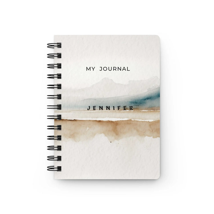Personalized Spiral Bound Journal, Minimalist Spiral Notebook, small daily journal, dreamer nightly journal, nice simple everyday notebook The Aurora Touch