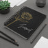 Spiral Bound Journal, Black and Gold Journal, Motivational Journal, Gold Flower Notebook, Stylish writing Notebook, Spiral Notepad The Aurora Touch