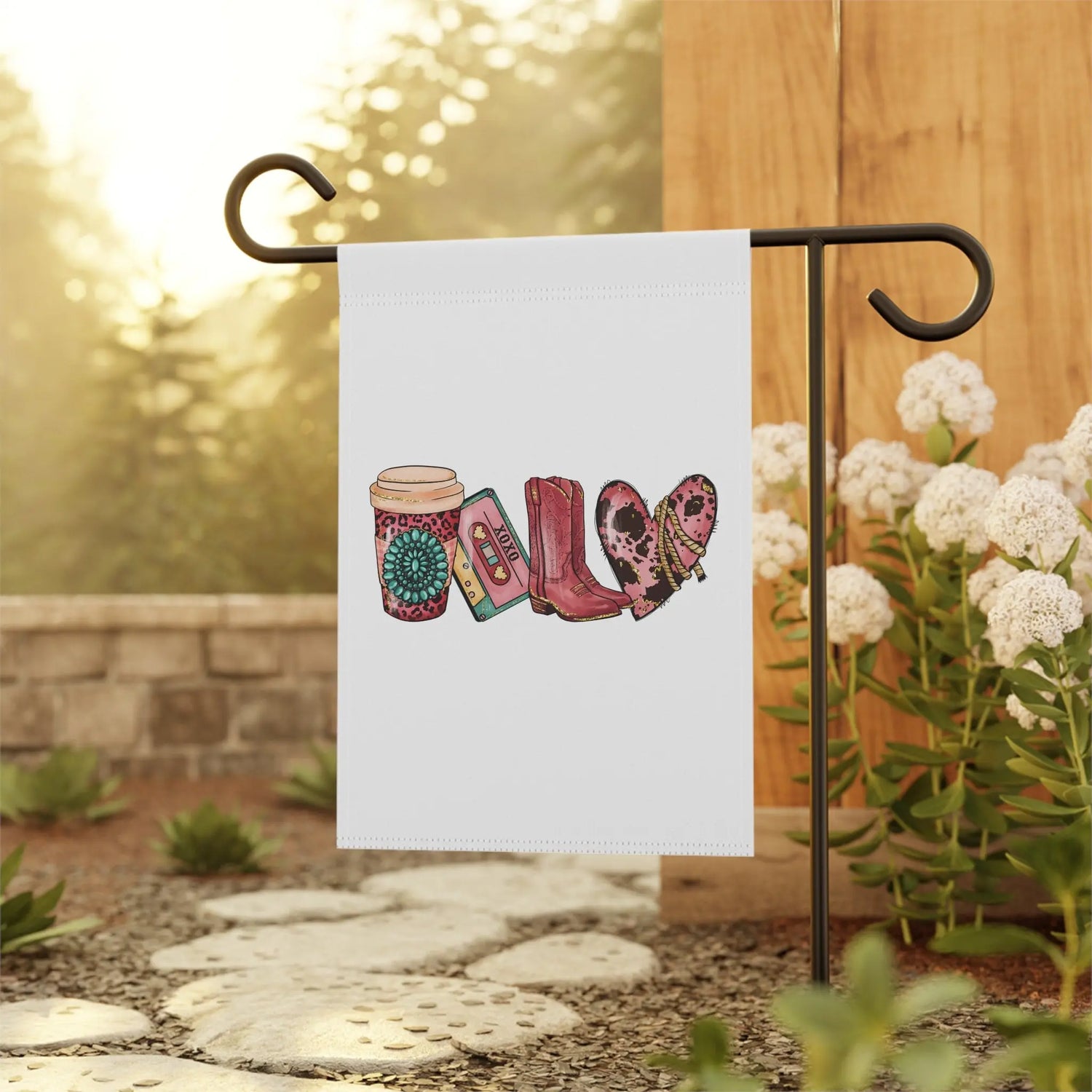 Garden & House Banner, Valentines Day Garden Banner, Festive Design Fabric Banner, Lightweight outdoor banner, Holiday Garden Decor The Aurora Touch