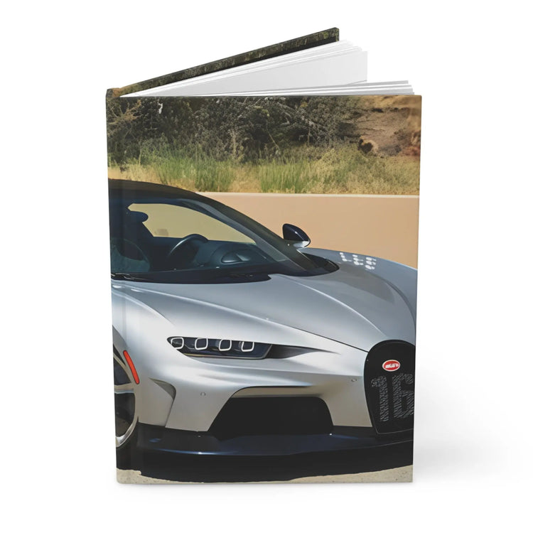 Hardcover Journal Matte, Bugatti design Journal, Hard Cover Notebook, Class notebook, gift for son, Designer Style Note Journal The Aurora Touch