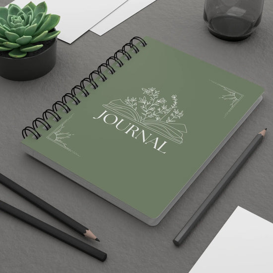 Spiral Bound Journal, Daily personal everyday mediation affirmation tracking nightly dream journal and classroom notebook The Aurora Touch