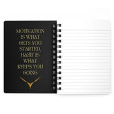 Spiral Bound Journal, personalized daily journal, blue gold notebook, everday affirmation notebook, nightly dream journal, everyday diary The Aurora Touch
