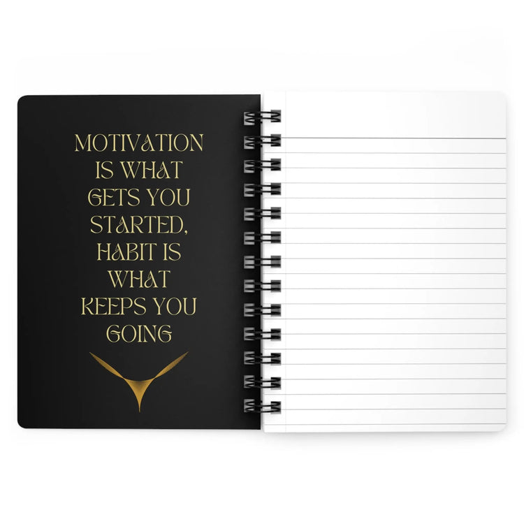 Spiral Bound Journal, personalized daily journal, blue gold notebook, everday affirmation notebook, nightly dream journal, everyday diary The Aurora Touch