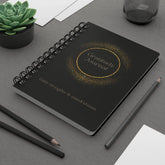 Spiral Bound Journal, black and gold gratitude empowering personal inspirational thoughtful handwriting Notebook The Aurora Touch