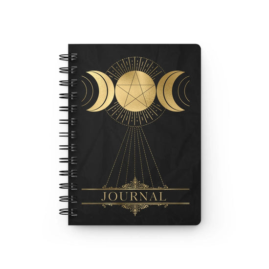 Spiral Bound Journal, Tarot Journal, Daily affirmation journal, SpellBinding Journal, Black Spiral Notebook, witch journal, Recipe book The Aurora Touch