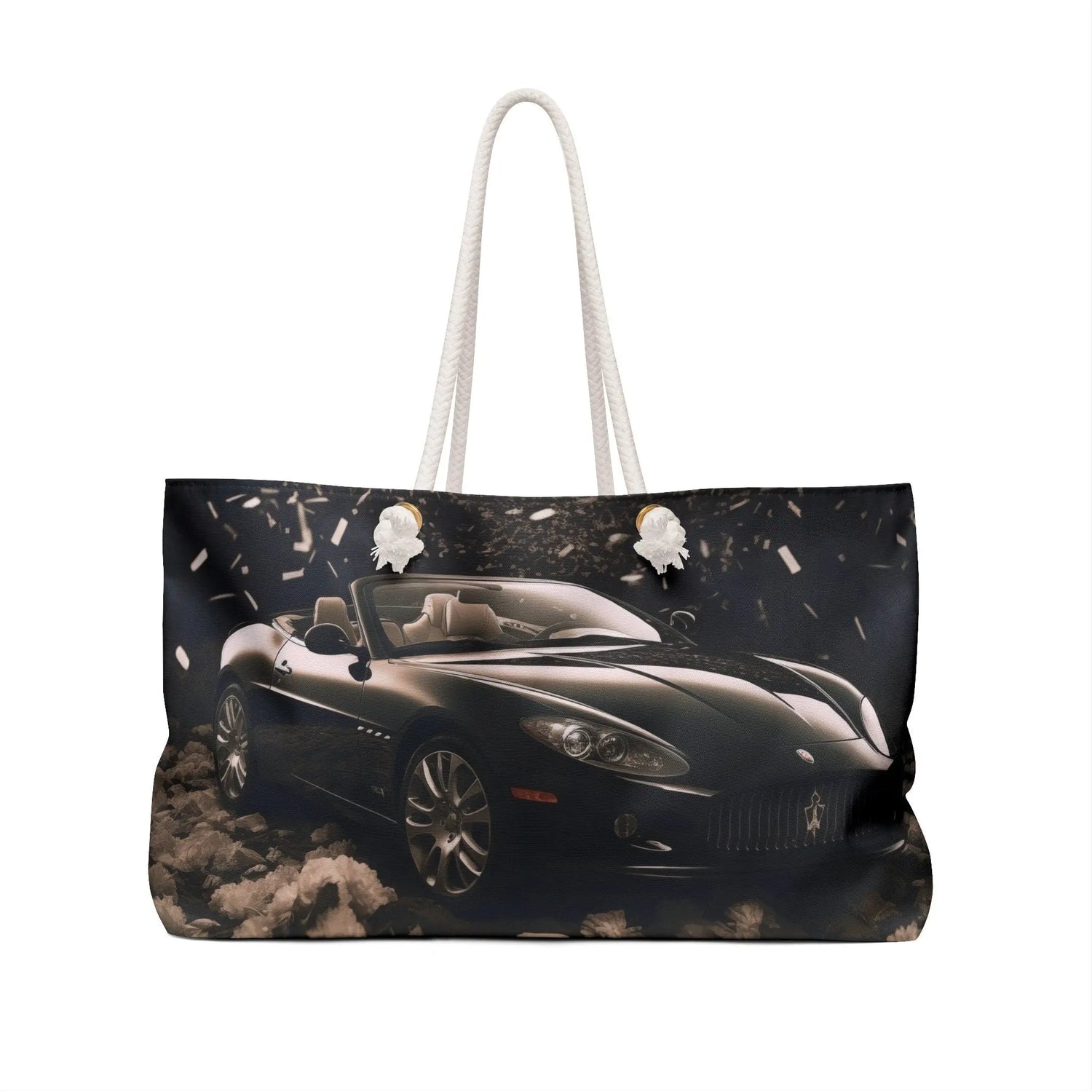 Ferrari Weekender Bag, Designer Carry On, Black Overnight Bag, Fancy Travel Bag, Roomy Duffel Bag, Special Designer Bag The Aurora Touch