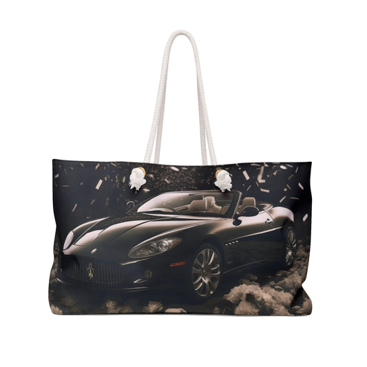 Ferrari Weekender Bag, Designer Carry On, Black Overnight Bag, Fancy Travel Bag, Roomy Duffel Bag, Special Designer Bag
