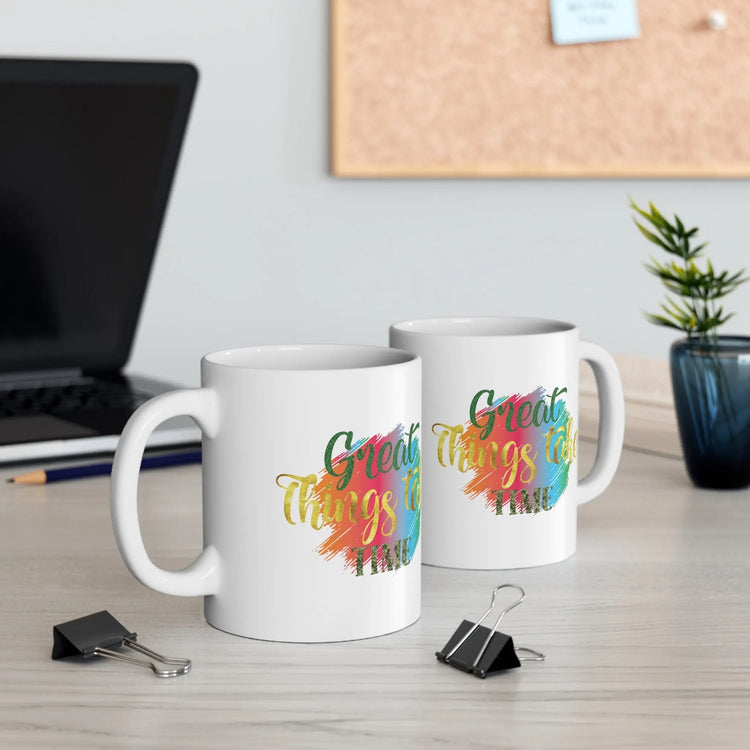 Ceramic Mug 11oz, Inspirational message Mug, Positive sublimation gift, Trendy Coffee Mug, Positive Kitchenware, College Student gift