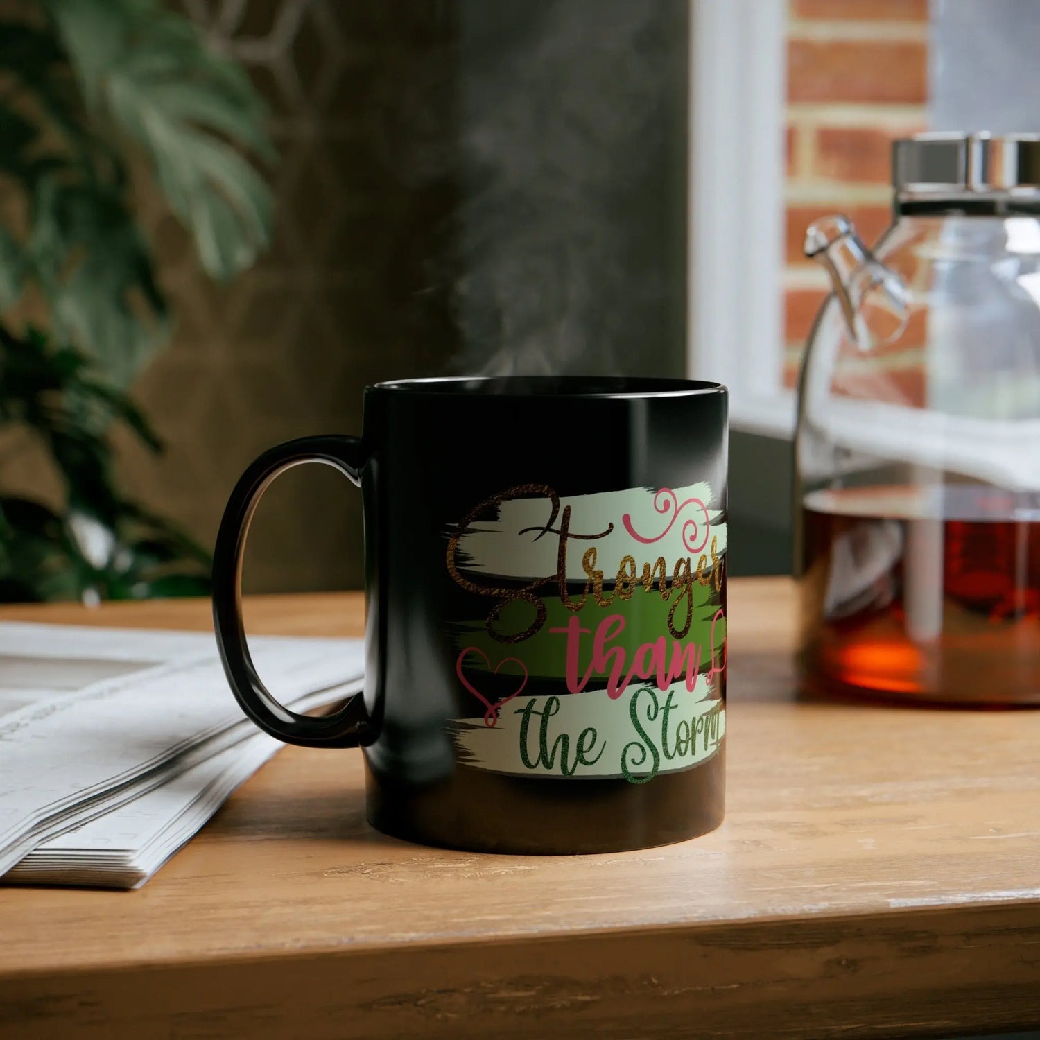 11oz Black Mug, Encouraging Coffee Mug, Empowering Mug, Mug with a Message, Printed on design, gift for the Young Teen, Cancer patient gift