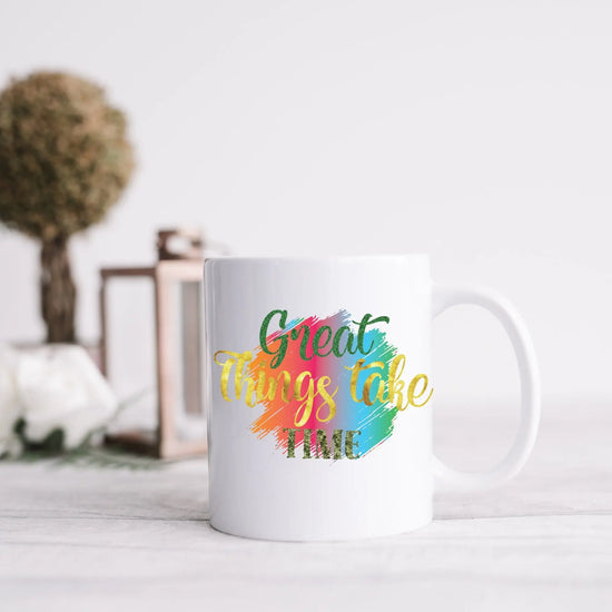 Ceramic Mug 11oz, Inspirational message Mug, Positive sublimation gift, Trendy Coffee Mug, Positive Kitchenware, College Student gift