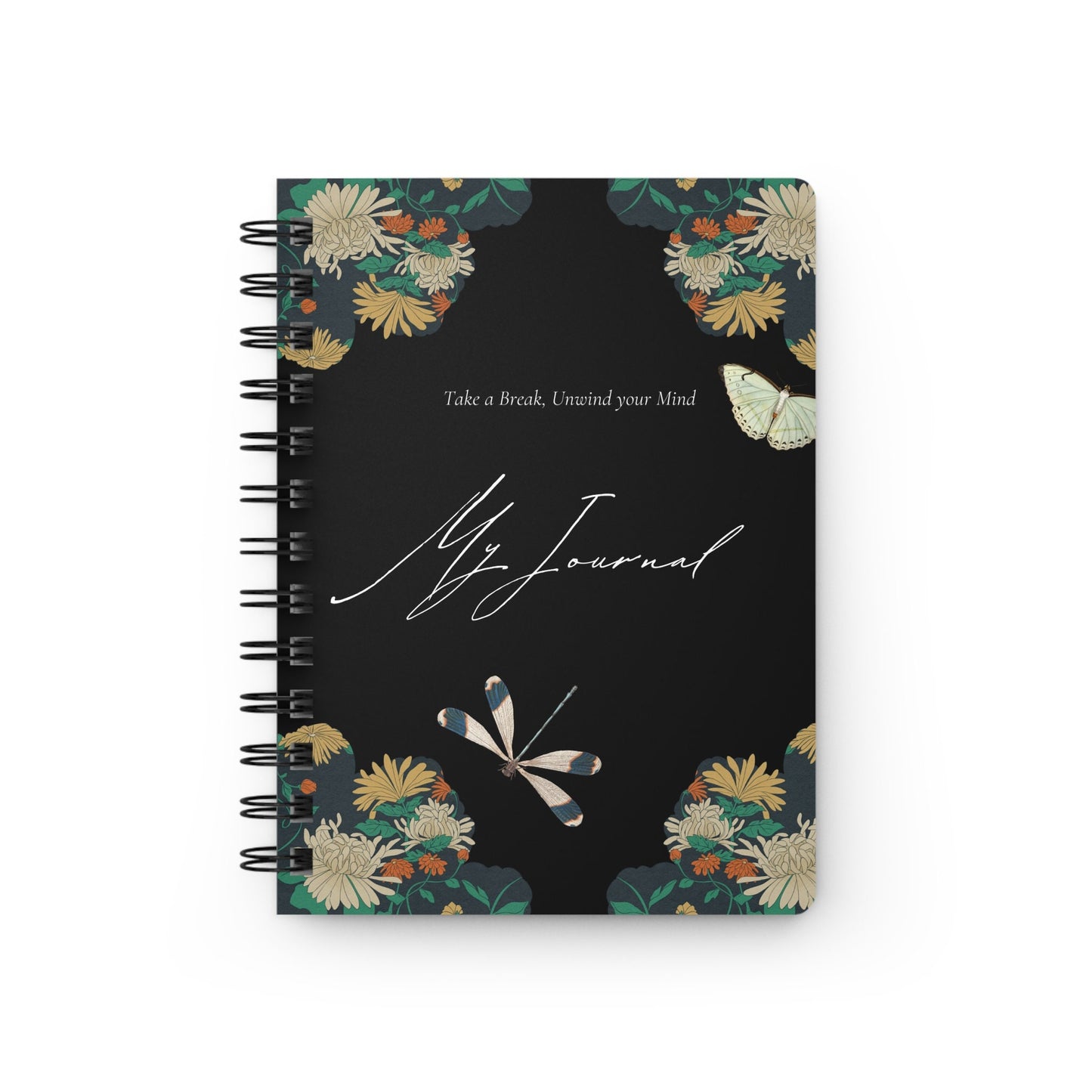 Spiral Bound Journal, Personal Daily Journal, Beautiful Design Spiral Notebook, Daily Meditation Diary, Stylish Sturdy notebook