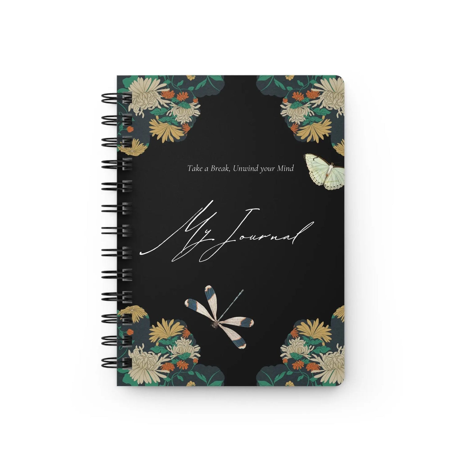 Spiral Bound Journal, Personal Daily Journal, Beautiful Design Spiral Notebook, Daily Meditation Diary, Stylish Sturdy notebook The Aurora Touch