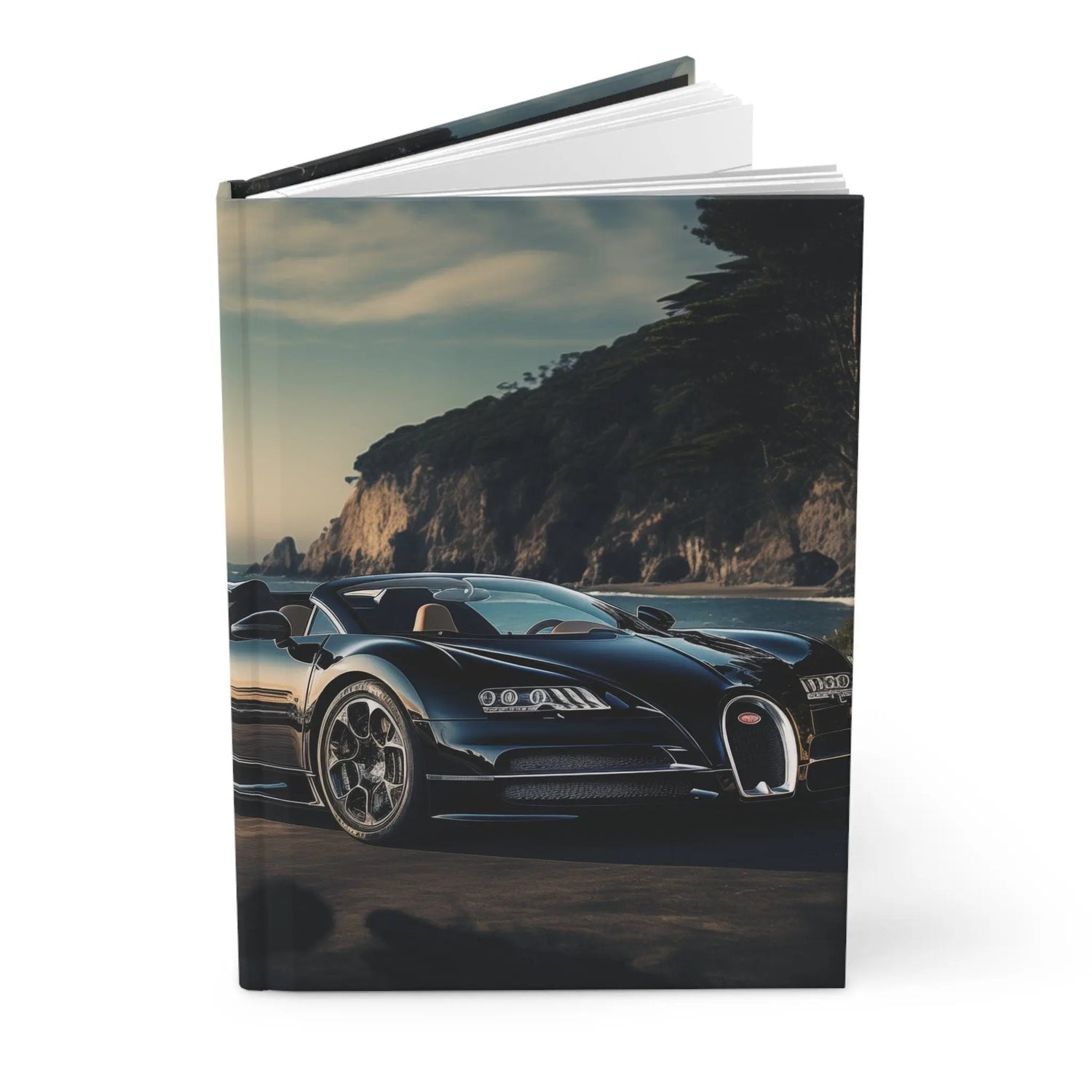 Hardcover Journal Matte, Bugatti Car Daily Diary, Homework Notepad, Everyday writing Journal, Designer notebook, Boss Ceo gift The Aurora Touch