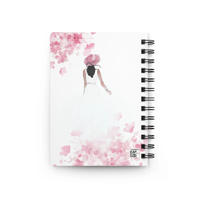 Spiral Bound Journal, pretty pink daily journal, Diary of the Day, Thoughtful writing book, Daily Inspirations, Affirmation Journal The Aurora Touch