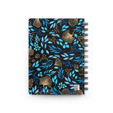 Spiral Bound Journal, personalized daily journal, blue gold notebook, everday affirmation notebook, nightly dream journal, everyday diary The Aurora Touch