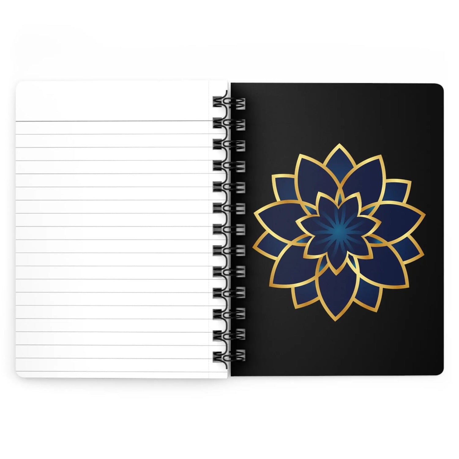 Spiral Bound Journal, personalized daily journal, blue gold notebook, everday affirmation notebook, nightly dream journal, everyday diary The Aurora Touch
