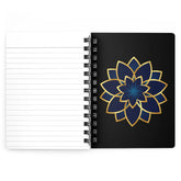 Spiral Bound Journal, personalized daily journal, blue gold notebook, everday affirmation notebook, nightly dream journal, everyday diary The Aurora Touch