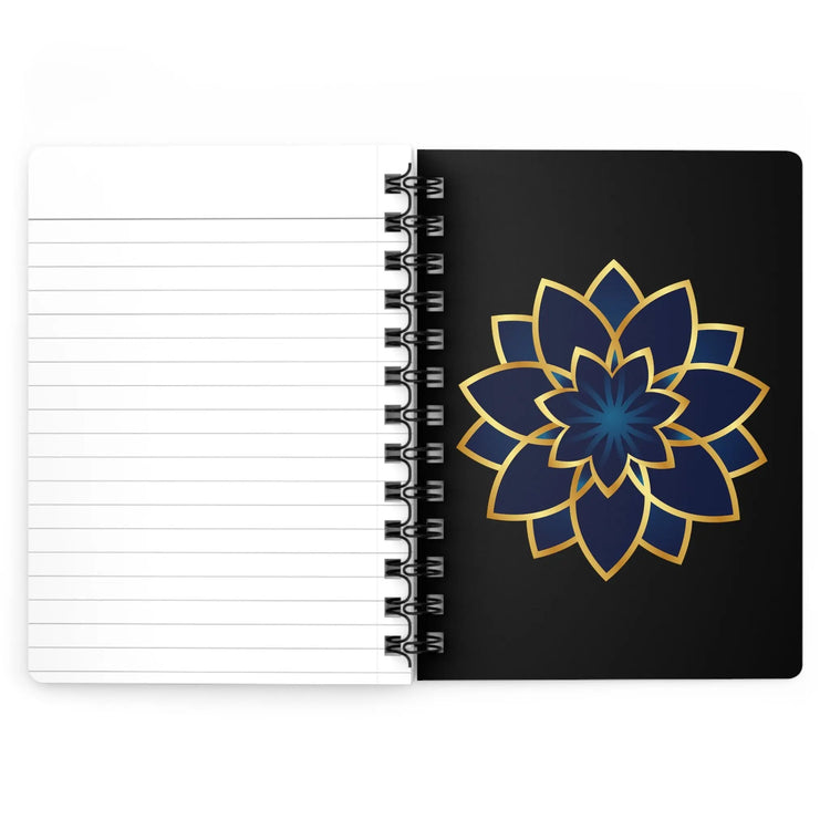 Spiral Bound Journal, personalized daily journal, blue gold notebook, everday affirmation notebook, nightly dream journal, everyday diary The Aurora Touch