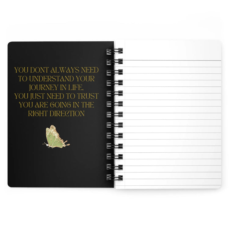 Spiral Bound Journal, Beautiful stylish gratitude meditation marble green everyday tracking designer notepad notebook dairy thoughtful gift The Aurora Touch