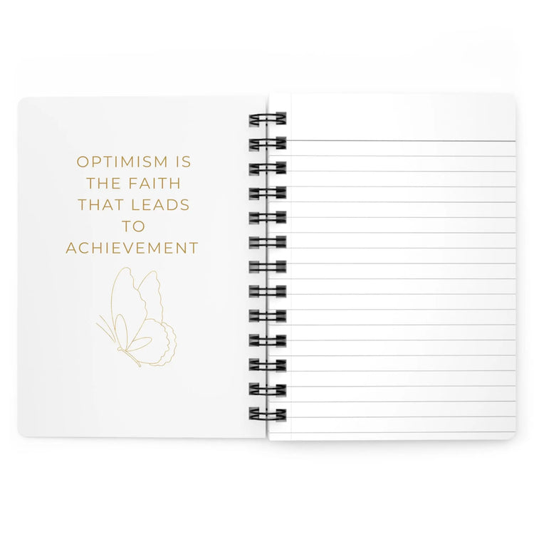 Spiral Bound Journal, personalized daily journal, Blue and Gold notebook, Affirmation notepad, Nightly dream Journal, Daily diary The Aurora Touch