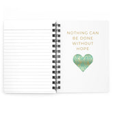 Spiral Bound Journal, personalized daily journal, Blue and Gold notebook, Affirmation notepad, Nightly dream Journal, Daily diary The Aurora Touch