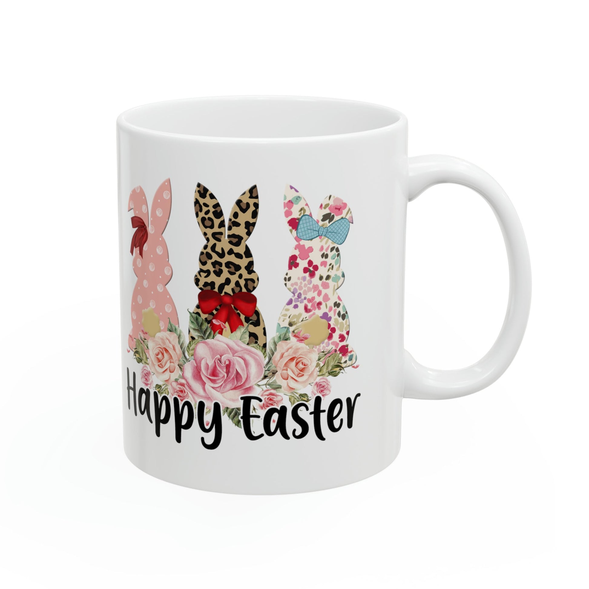 Ceramic Mug, 11oz, Easter Coffee Mug, Festive Bunny Mug, Hot Beverage cup, Spring time gift idea, Grandma hot tea mug