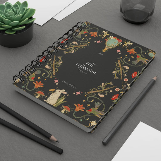 Spiral Bound Journal, Personalized Self Reflection Journal, Postive Affirmation NoteBook, Daily Agenda Journal, Self Awareness Book The Aurora Touch