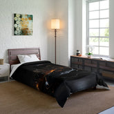 Comforter, Black Lamborghini Comforter, Stylish Bed Spread, Teen Room Decor, Quilted Coverlet, Large Fluffy Bed Blanket
