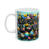Ceramic Mug, 11oz, Colorful Coffee Easter Mug, Stylish Holiday Coffee tea mug, Spring Holiday Kitchen Decor, good friend gift, Hot Tea Mug