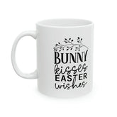 Ceramic Mug, 11oz, Easter Bunny Minimilist coffee mug, Springtime Festive Mug, simple sweet tea cup, great home decor