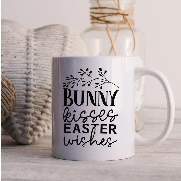 Ceramic Mug, 11oz, Easter Bunny Minimilist coffee mug, Springtime Festive Mug, simple sweet tea cup, great home decor