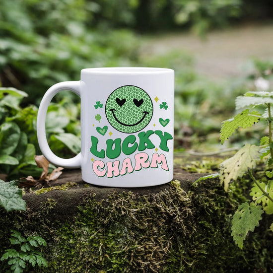 Ceramic Mug 11oz, Lucky charm mug, St. Pattys Day coffee cup, Cute Green Holiday Mug, Special Someone gift, Adorable Novelty tea cup
