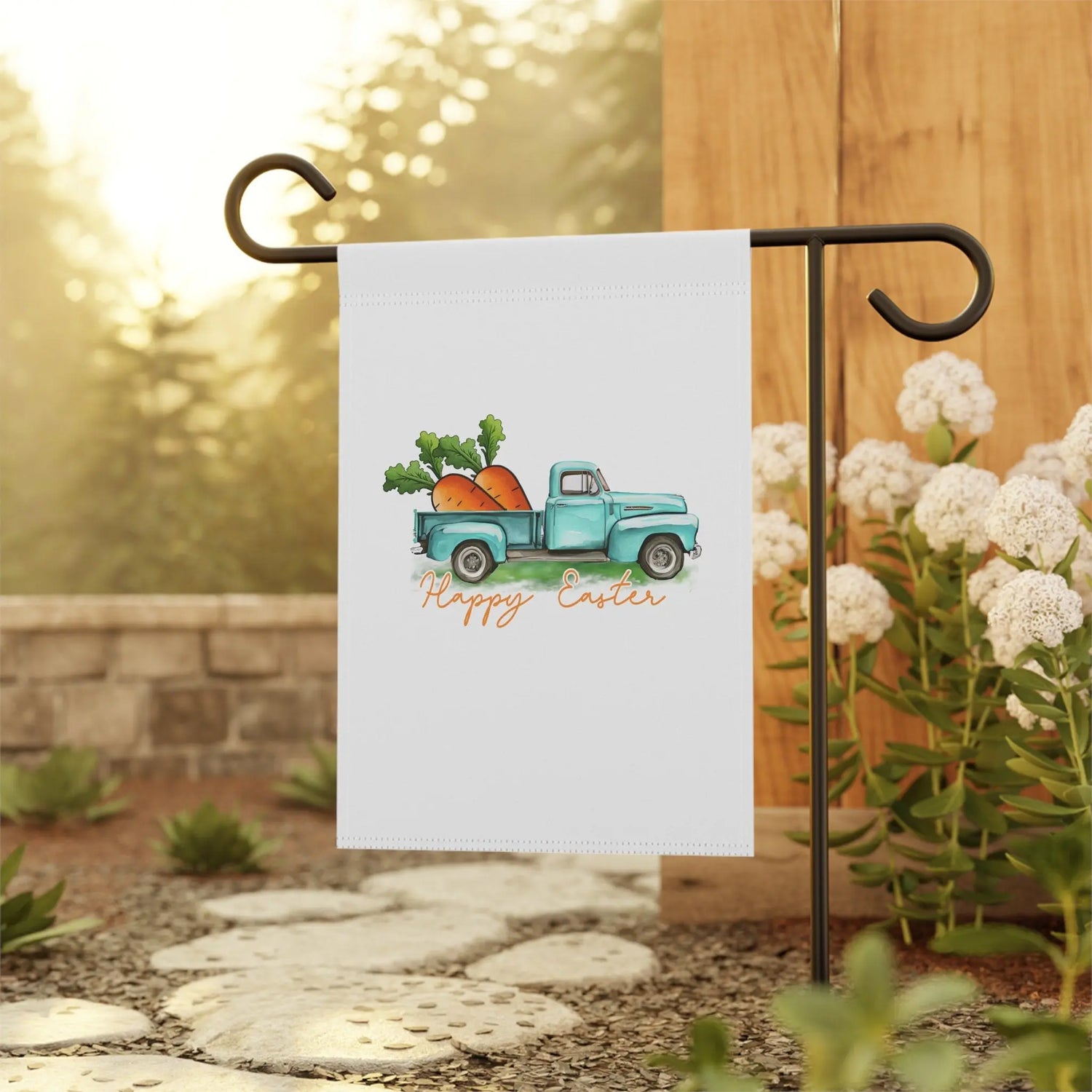 Garden & House Banner, Easter Garden Banner, Holiday Lawn Display, Festive Outdoor Ornament, Happy Easter decoration